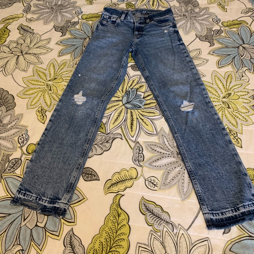 Girls size 12 distressed jeans
